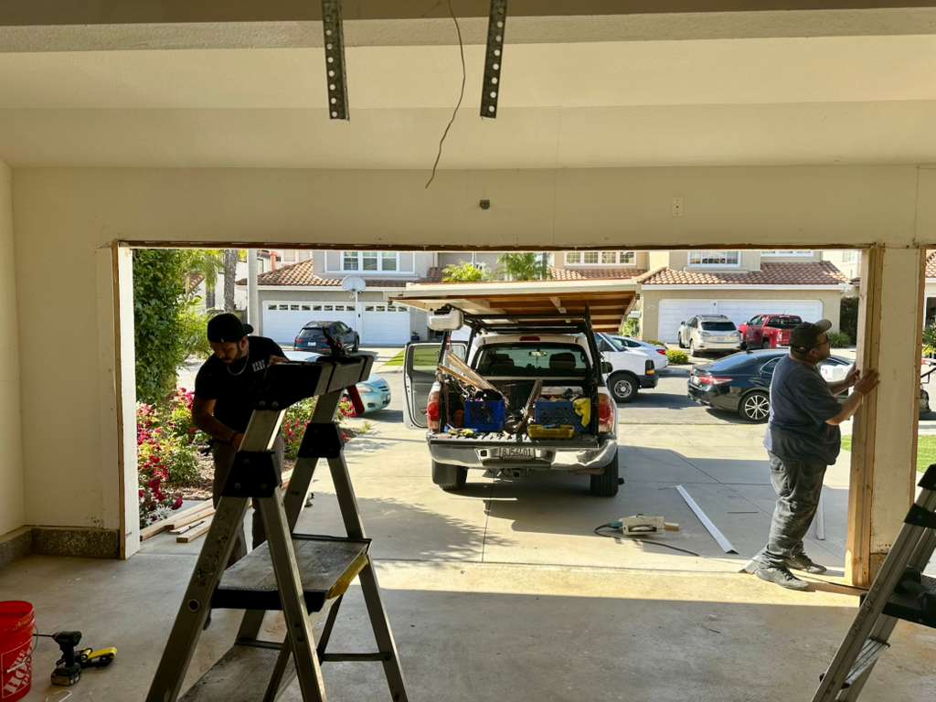 Garage door installation